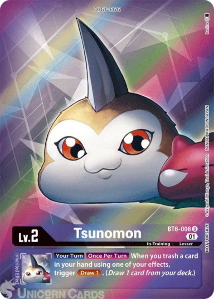 Bt Tsunomon Uncommon Alternative Art Mint Digimon Card Unicorn