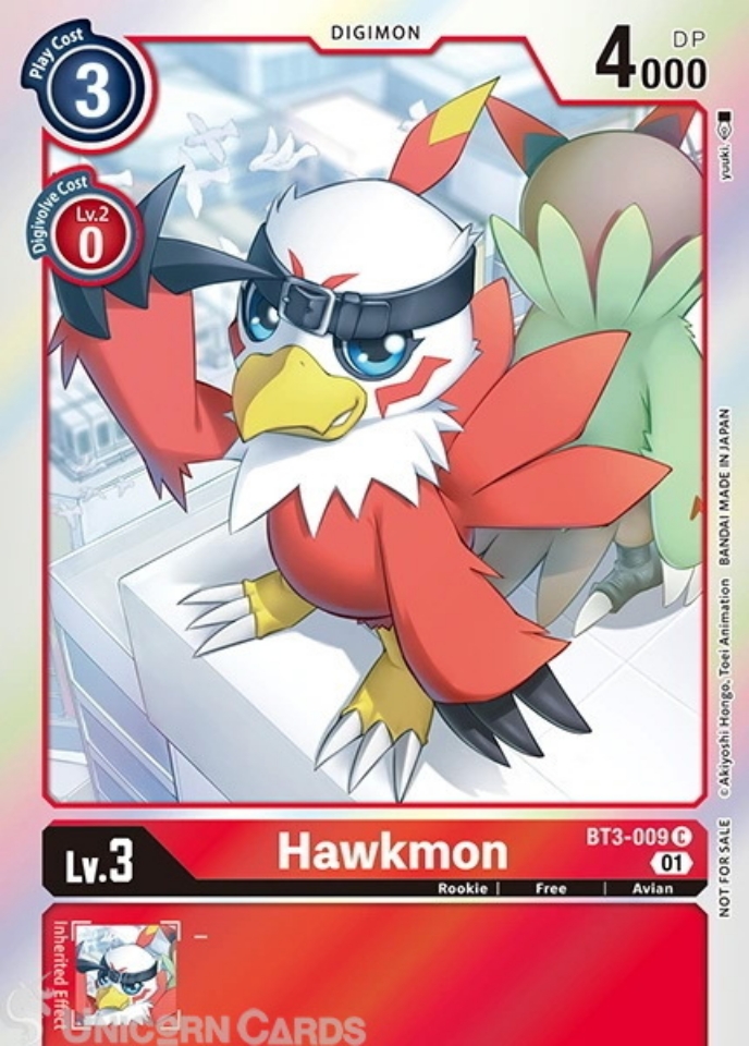 Bt Hawkmon Common Alternative Art Mint Digimon Card Unicorn