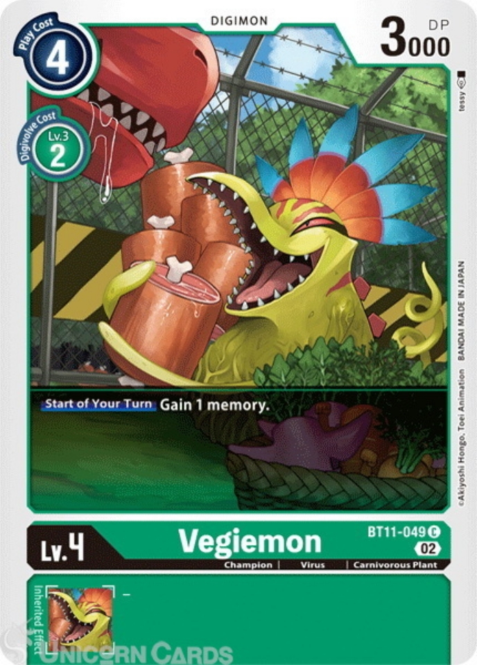 BT11 049 Vegiemon Common Foil BT11 Dimensional Phase Mint