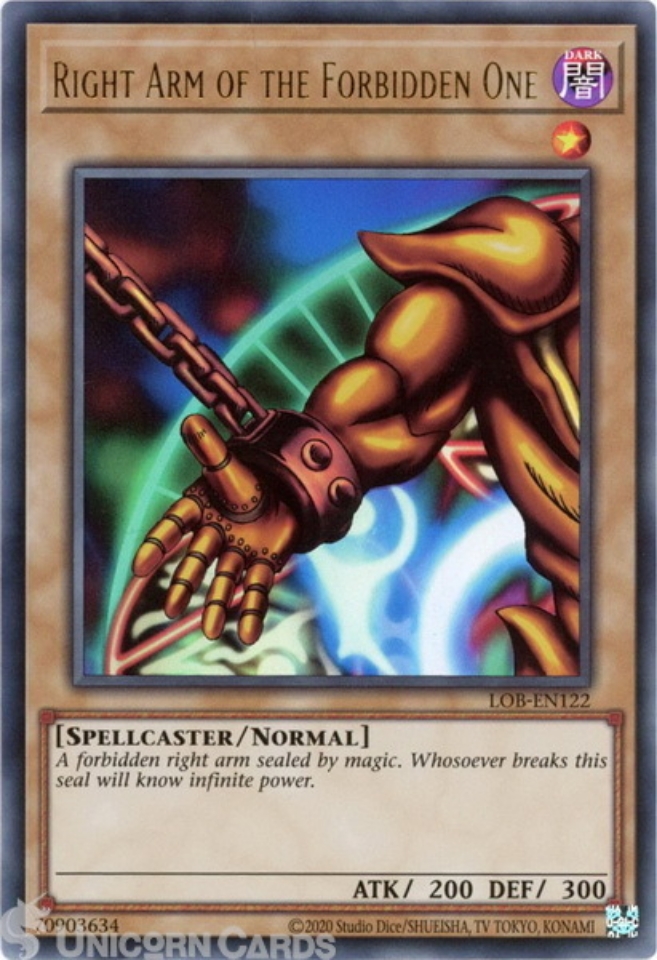 Lob En Right Arm Of The Forbidden One Ultra Rare Th Anniversary