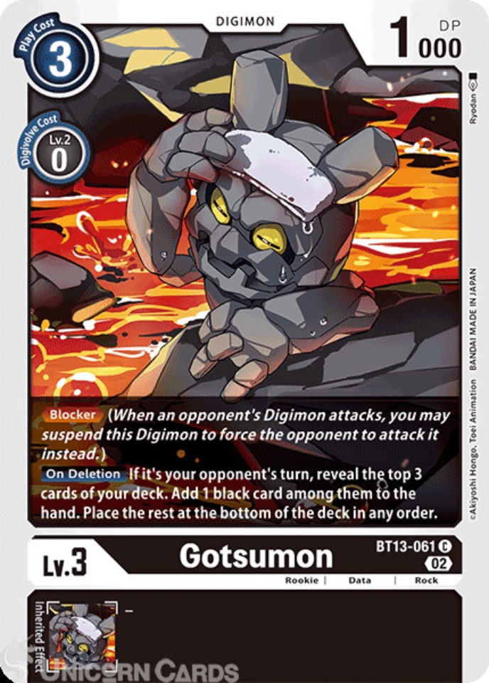 Bt Gotsumon Common Digimon Card Bt Versus Royal Knights