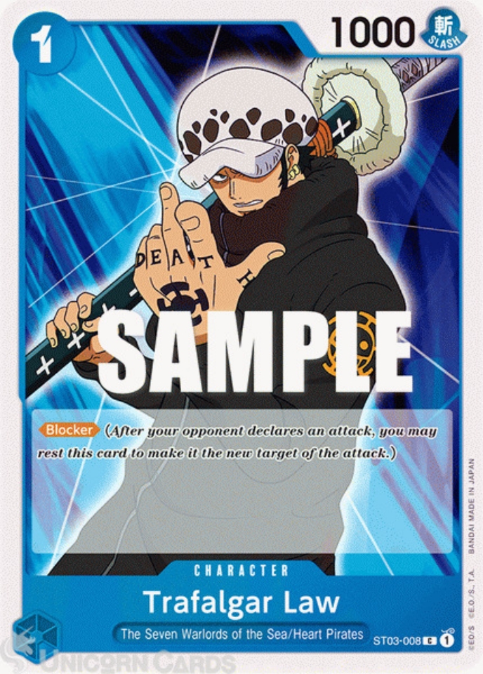 ST03 008 Trafalgar Law Common One Piece TCG Card ST03 Starter