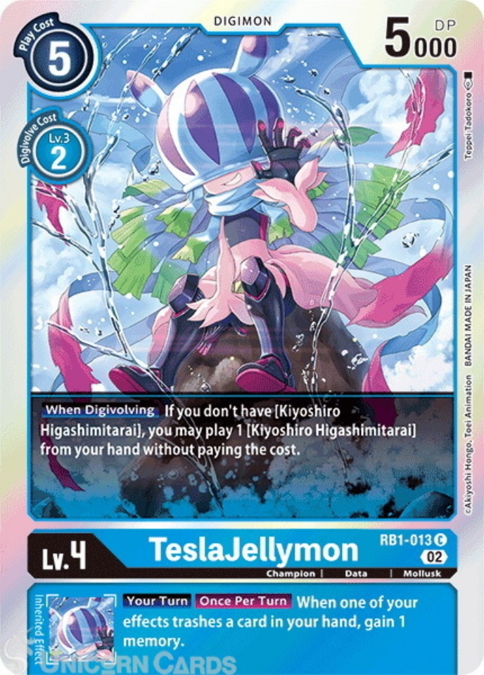 Rb Teslajellymon Common Foil Digimon Card Rb Resurgence