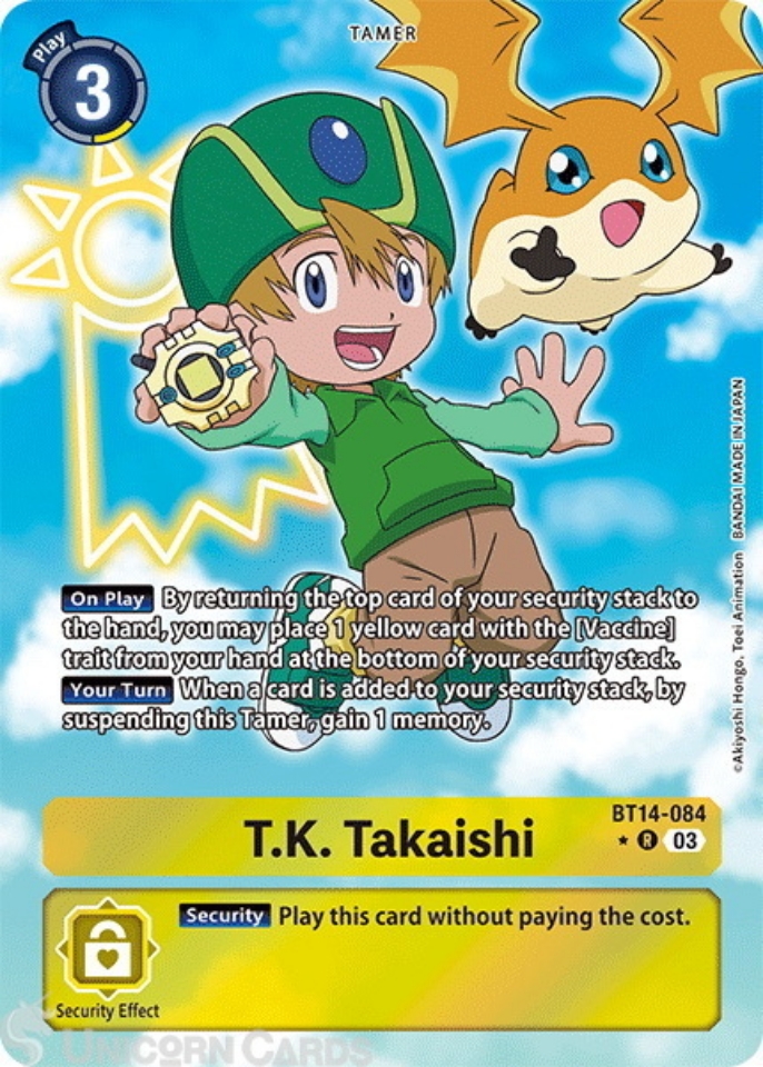 Bt T K Takaishi Rare Alternative Art Digimon Card Bt