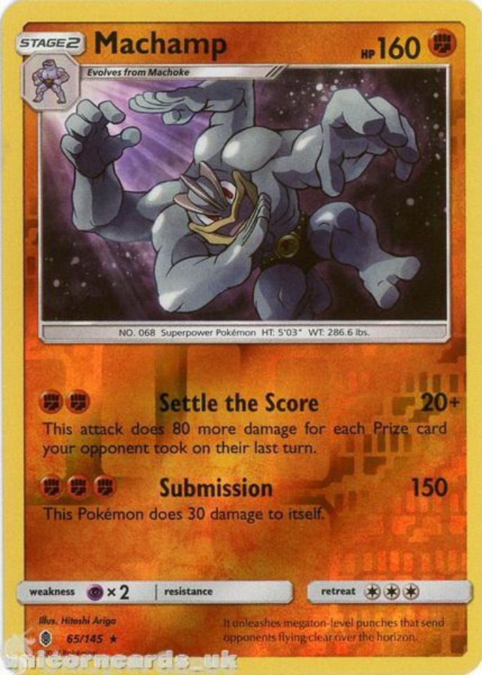 Machamp Guardians Rising Reverse Holo Mint Pokemon Card