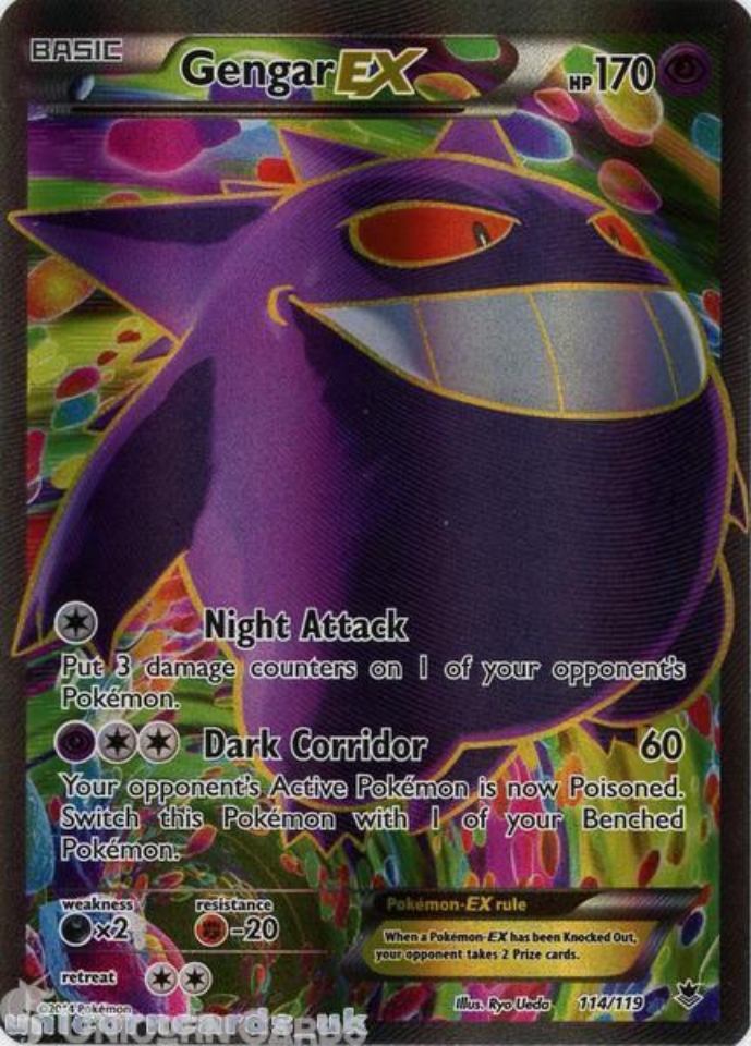 Gengar Ex Phantom Forces Rare Ultra Mint Pokemon Card Unicorn