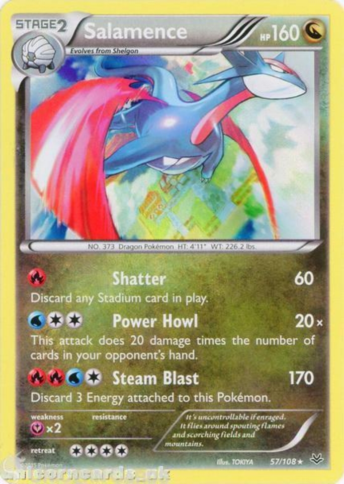 Salamence Roaring Skies Rare Holo Mint Pokemon Card Unicorn