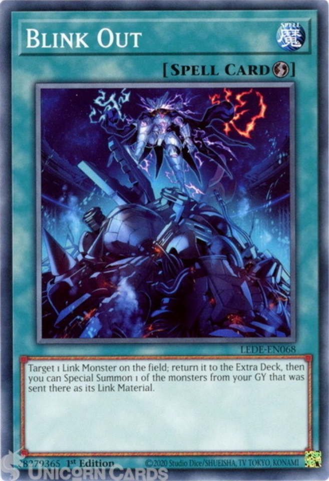 Lede En Blink Out Common St Edition Yugioh Card Unicorn Cards