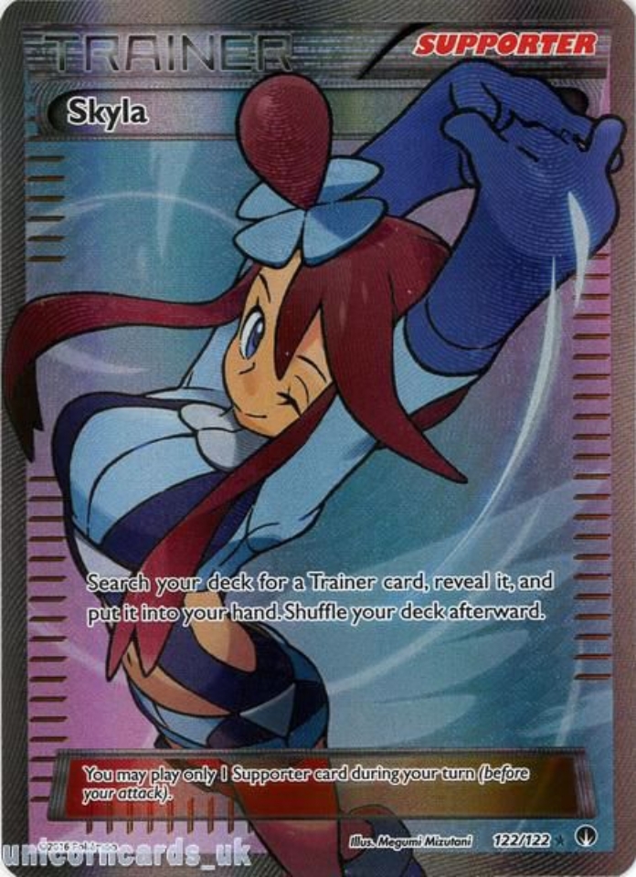 Skyla 122/122 BREAKpoint Rare Ultra Mint Pokemon Card.