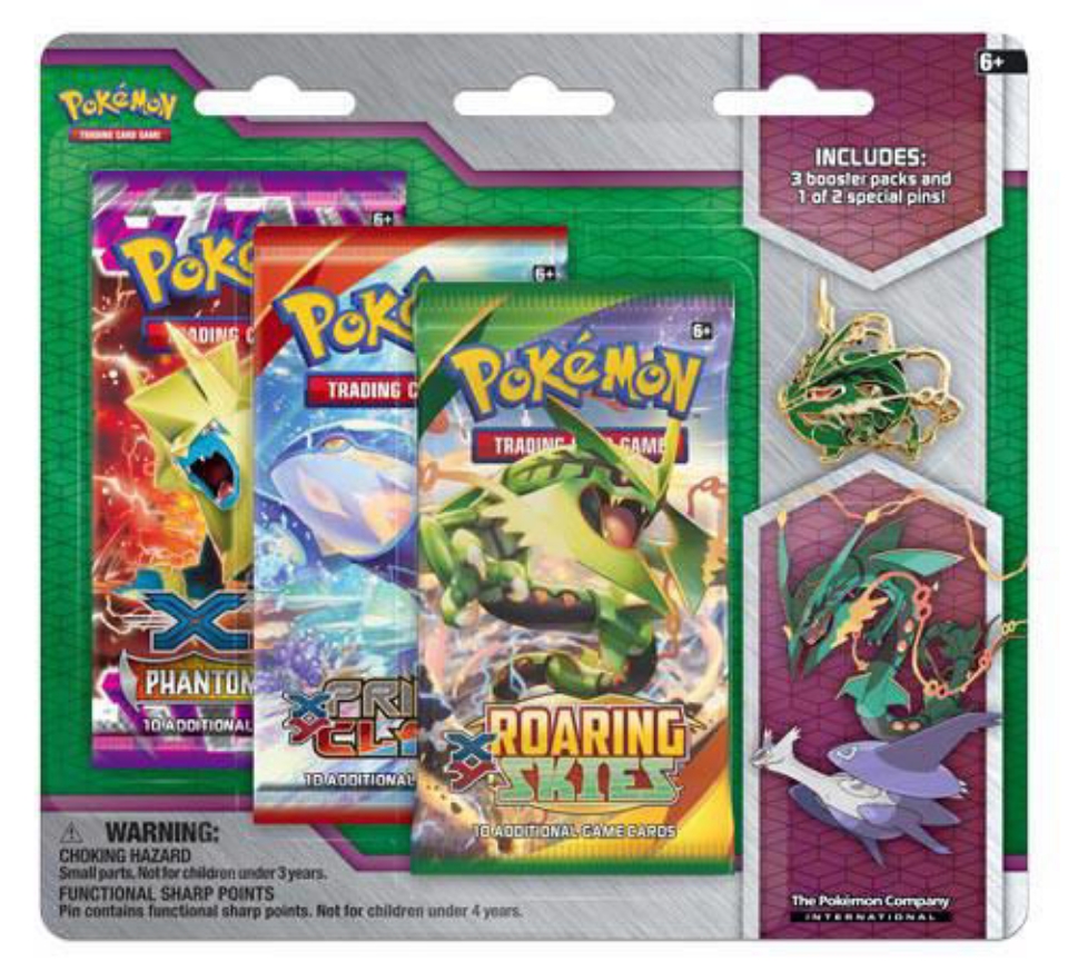 Pokemon TCG: Collector Pin 3-Pack Blister :: Mega Rayquaza:: Unicorn ...