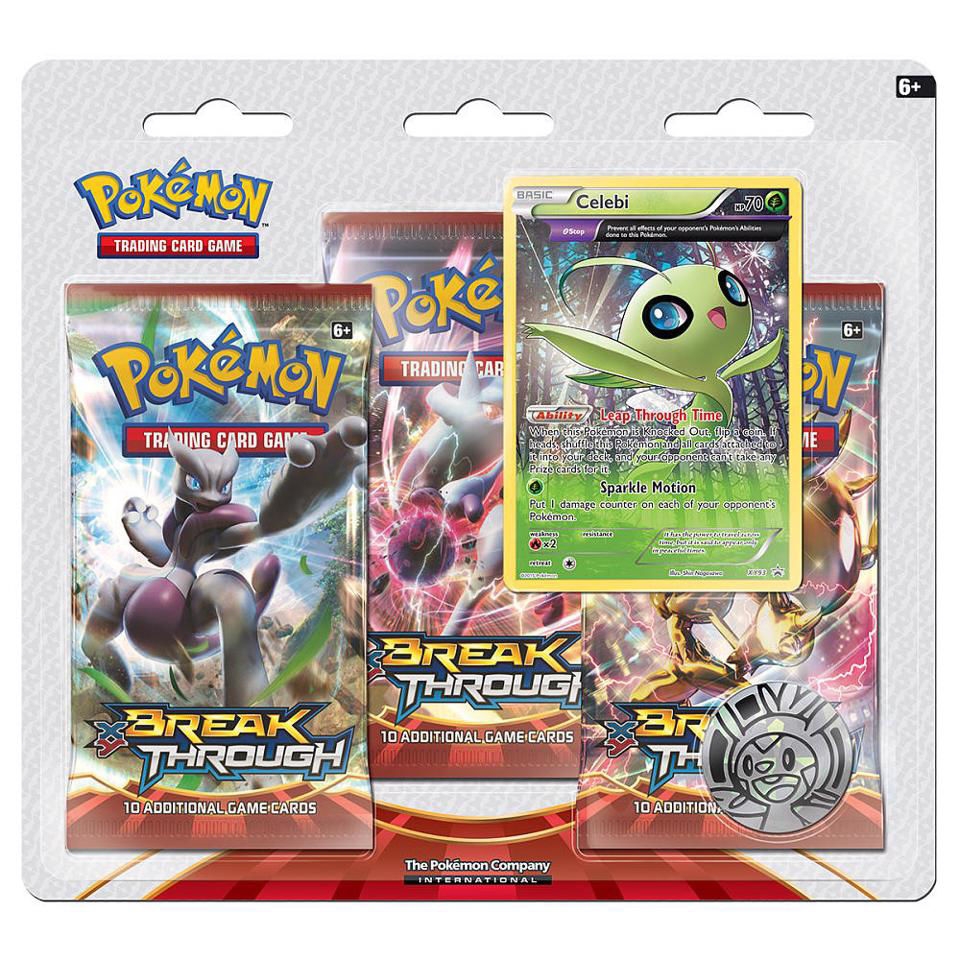 Pokemon BREAKthrough: Celebi 3 Pack Blister :: 3 Booster Packs + Celebi ...