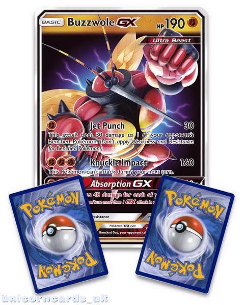 Pokemon - Buzzwole GX SM69 Ultra Beast Card - Holo Foil - Promo