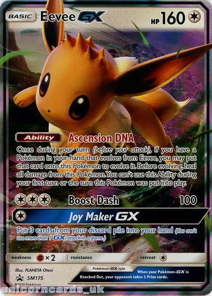 Eevee GX SM175 Black Star Promo Rare Holo Mint Pokemon Card:: Unicorn