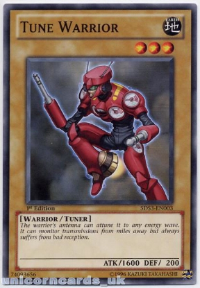 Tune Warrior 5DS3-EN003 Common Yu-Gi-Oh Card Mint 1st Edition New 