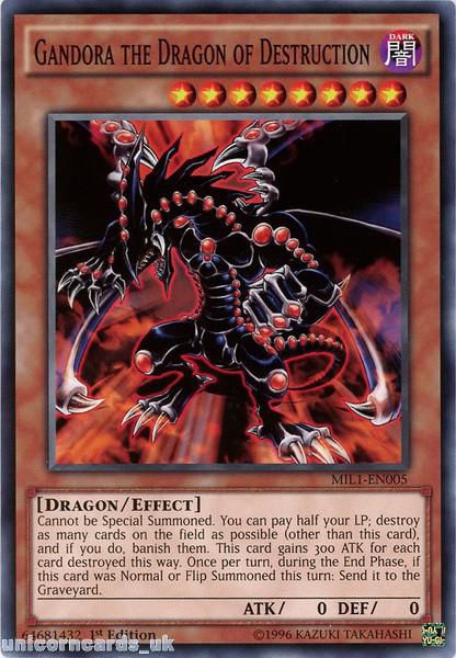 Gandora the Dragon of Destruction MIL1-EN005 Common Yu-Gi-Oh Card Mint 1st New 