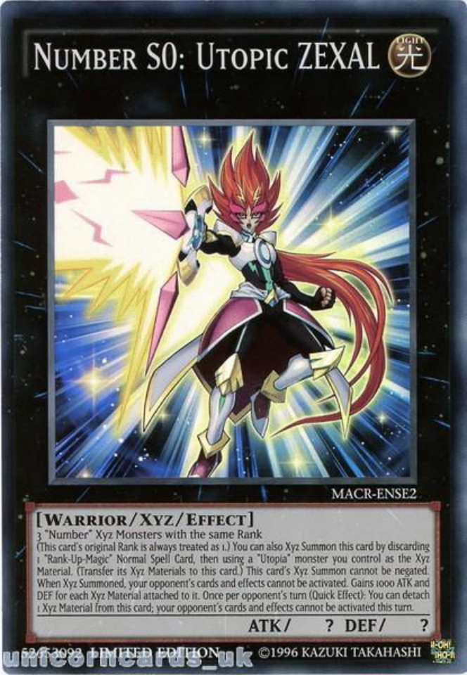 MACR-ENSE2 Number S0: Utopic ZEXAL Super Rare Limited Edition Mint ...