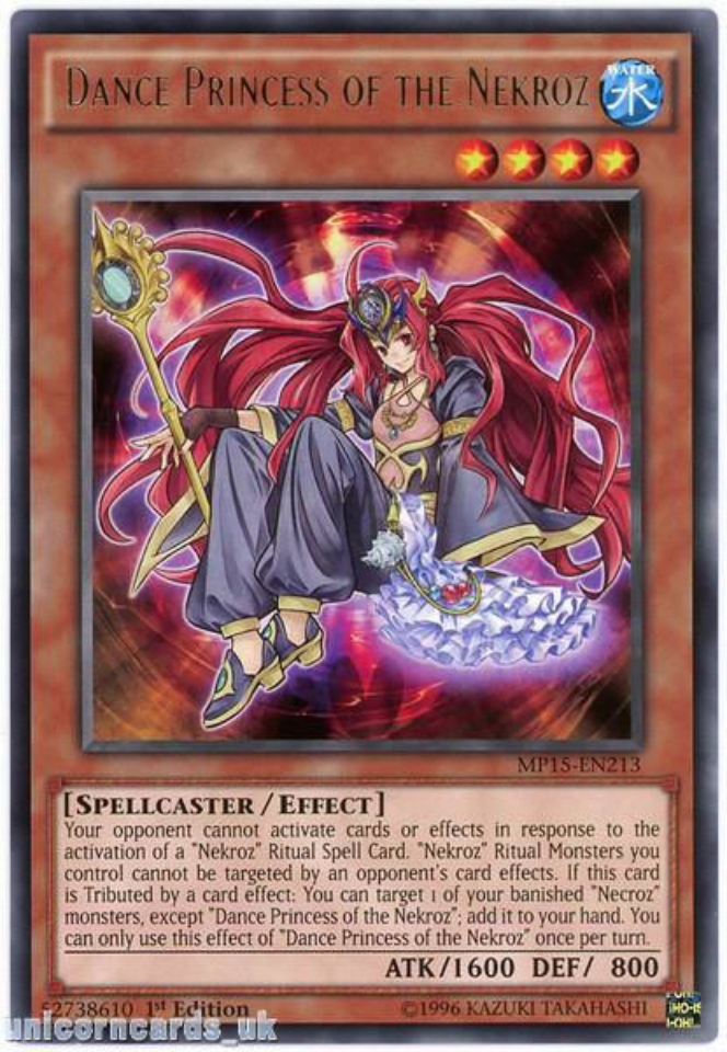 One Card ONLY! RARE 1st Ed YuGiOh: "Ariel Priestess of the Nekroz" MACR