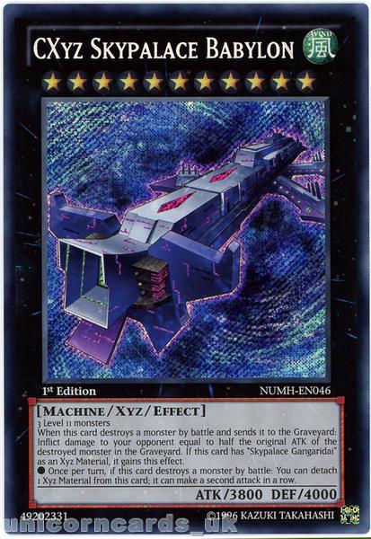 CXyz Skypalace Babylon NUMH-EN046 Secret Rare Yu-Gi-Oh Card 1st Edition 