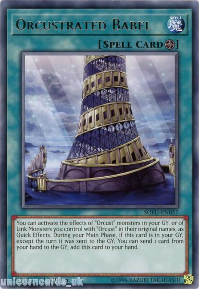 1st Edition Rare SOFU-EN057 Orcustrated Babel Yugioh