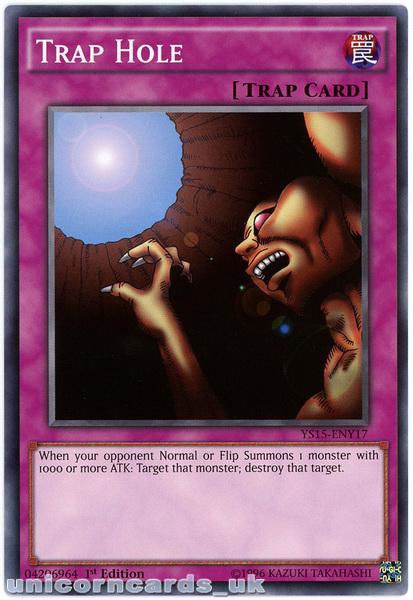Trap Hole YS15-ENY17 Common Yu-Gi-Oh Card Mint 1st Edition New 