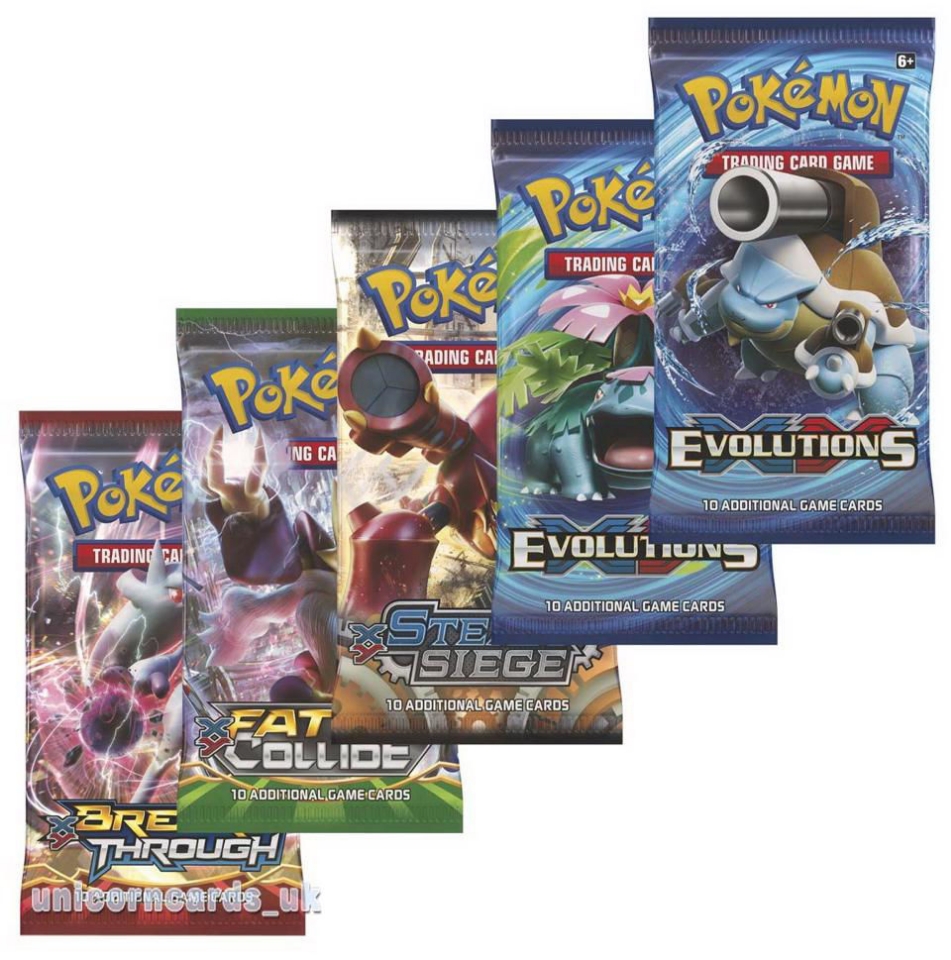 Pokemon TCG: Mythical Pokemon Collection - Volcanion :: 5 Booster Packs ...