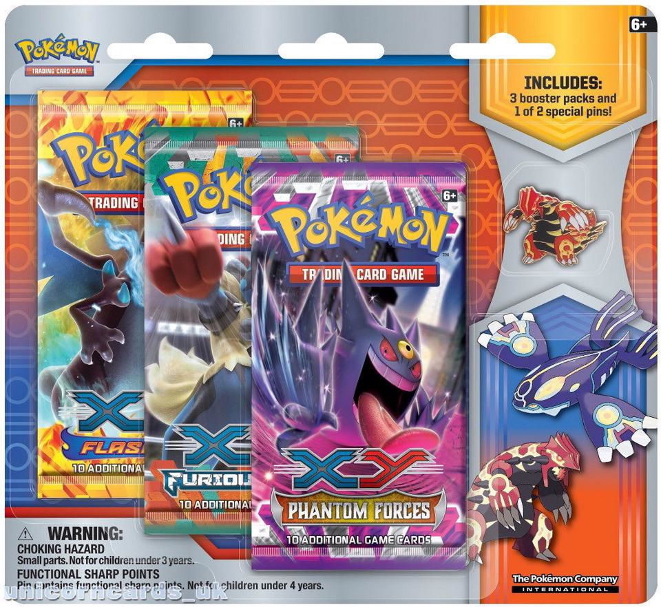 Pokemon TCG: Primal Reversion Collector Pin 3-Pack Primal Groudon ...