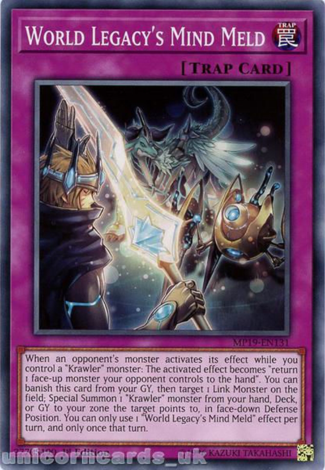 MP19-EN131 World Legacy's Mind Meld Common 1st Edition Mint YuGiOh Card:: Unicorn Cards - The UK ...