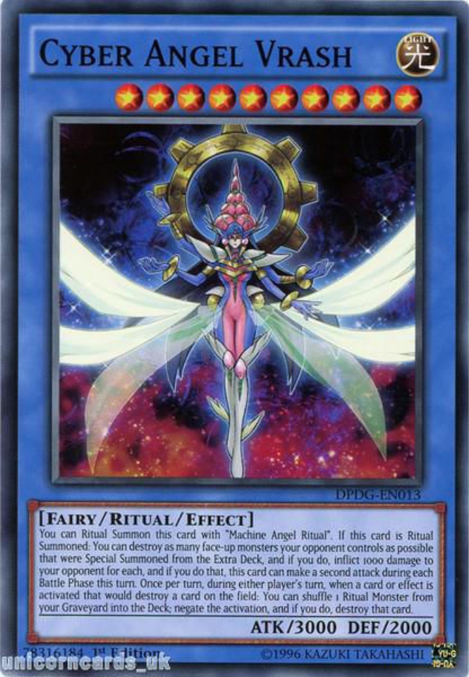 Dpdg En013 Cyber Angel Vrash 1st Edition Mint Yugioh Card Unicorn Cards The Uk S Leading Yugioh And Pokemon Tcg Cards Store For Players And Collectors Cards For Every Deck