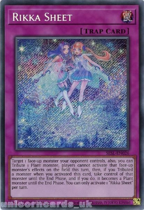 Yugioh Spell Card Rikka Glamour SESL-EN023 1st Edition Secret Rare 