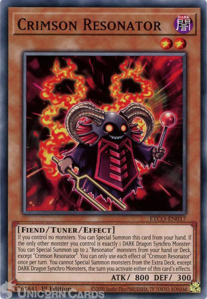ETCOEN017 Crimson Resonator Common 1st Edition Mint YuGiOh Card