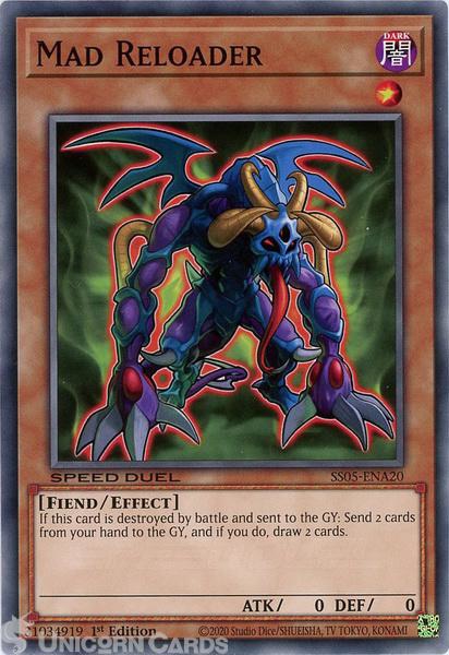 Ss05 Ena20 Mad Reloader Common 1st Edition Mint Yugioh Card Unicorn Cards Yugioh Pokemon