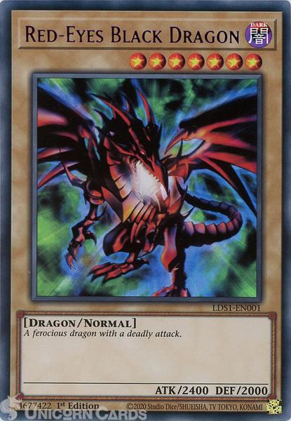 LDS1 EN001-1st Ed Ultra Rare YUGIOH Red Eyes Black Dragon 