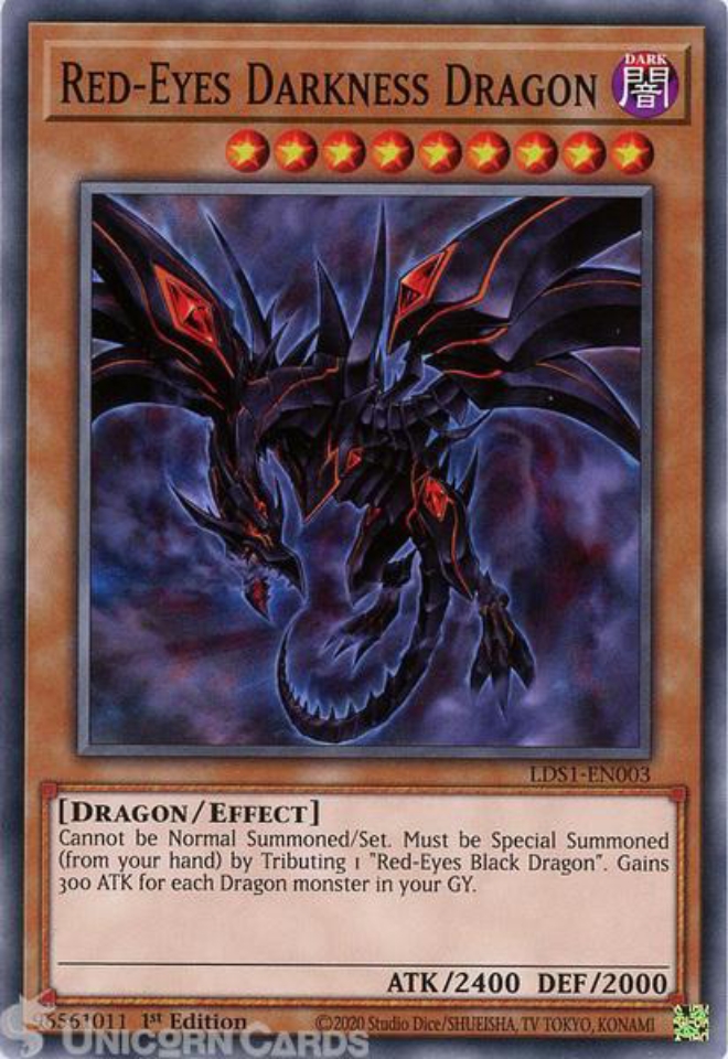 Yugioh Red-Eyes Insight LDS1-EN019 Common Mint Condition x3