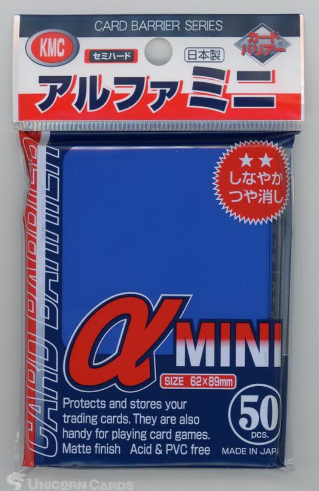KMC Small Sleeves Alpha Mini Blue High Quality YuGiOh Card Sleeves