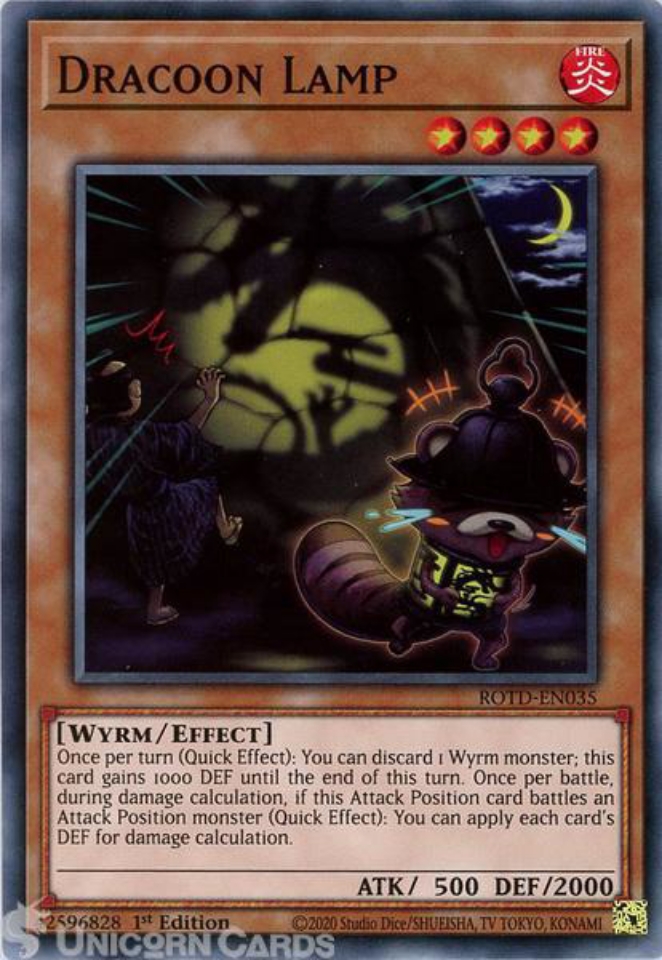 ROTD-EN035 Dracoon Lamp Common 1st Edition Mint YuGiOh Card:: Unicorn Cards  YuGiOh!, Pokemon, Digimon and MTG TCG Cards for Players and Collectors.