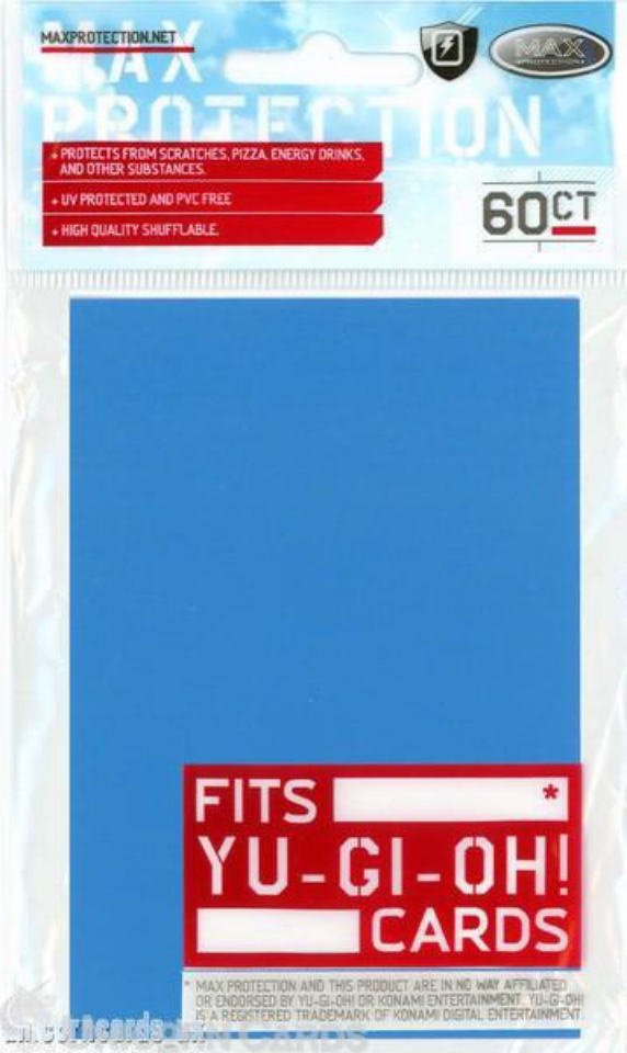 Pack of 60 Cards Sky Blue Details about   Max Protection Alpha Sleeves For YuGiOh 