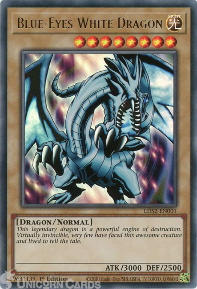 Blue-Eyes White Dragon ULTIMATE RARE/MINT CONDITION YSKR-EN001 Yu-Gi-Oh TCG 