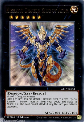 1st Ed. - Ultra Rare Hieratic Sky Dragon Overlord of Heliopolis GFTP-EN004 