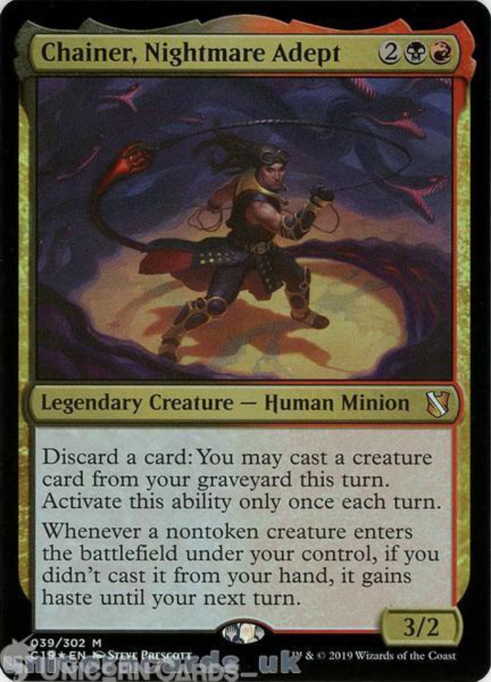 Chainer, Nightmare Adept :: Commander 2019 :: C19-EN-039 Mythic Rare Foil  Mint MTG Card:: Unicorn Cards YuGiOh!, Pokemon, Digimon and MTG TCG Cards  for Players and Collectors.
