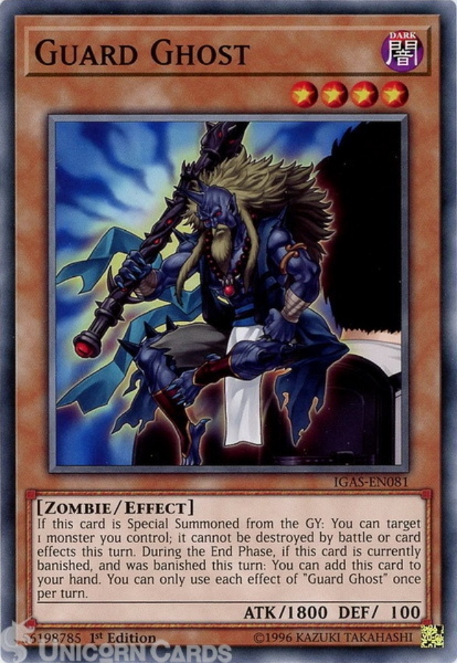 IGASEN081 Guard Ghost Common 1st Edition Mint YuGiOh Card Unicorn