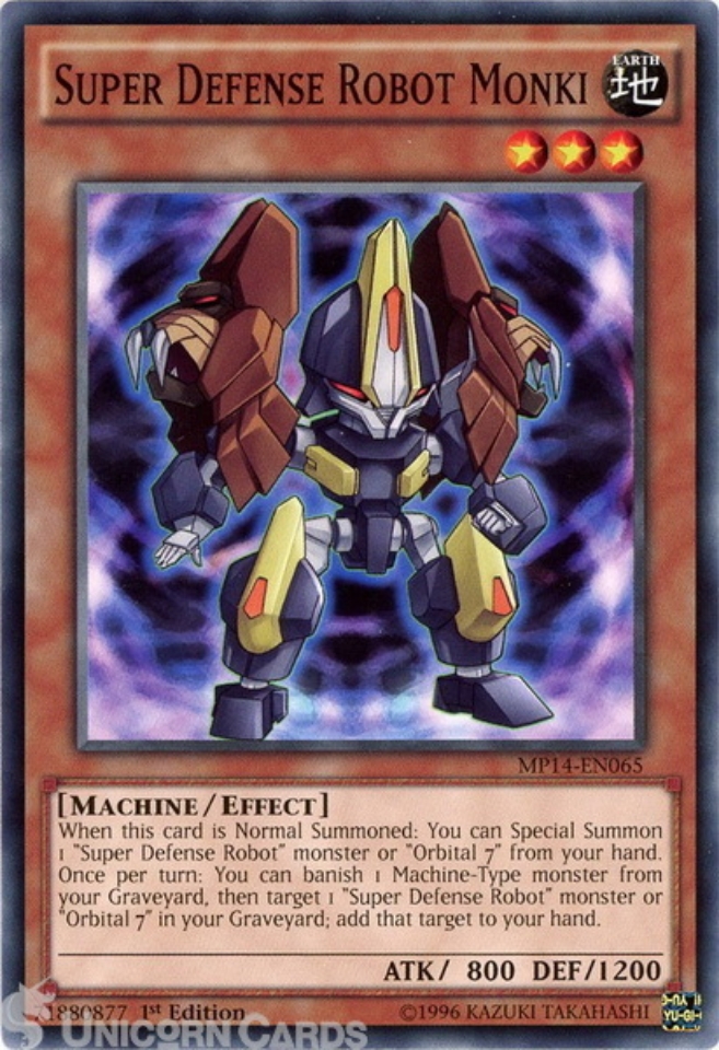yugioh monkey cards MP14-EN065 Super Defense Robot Monki Common 1st Edition Mint Card:: Unicorn YuGiOh Dark Revelation 1 Single