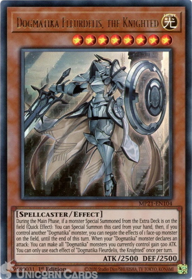 Yu-Gi-Oh! Karte: Dogmatika Ecclesia, The Virtuous – Prismatic Secret Rare, 1. Edition (MP21-EN101)