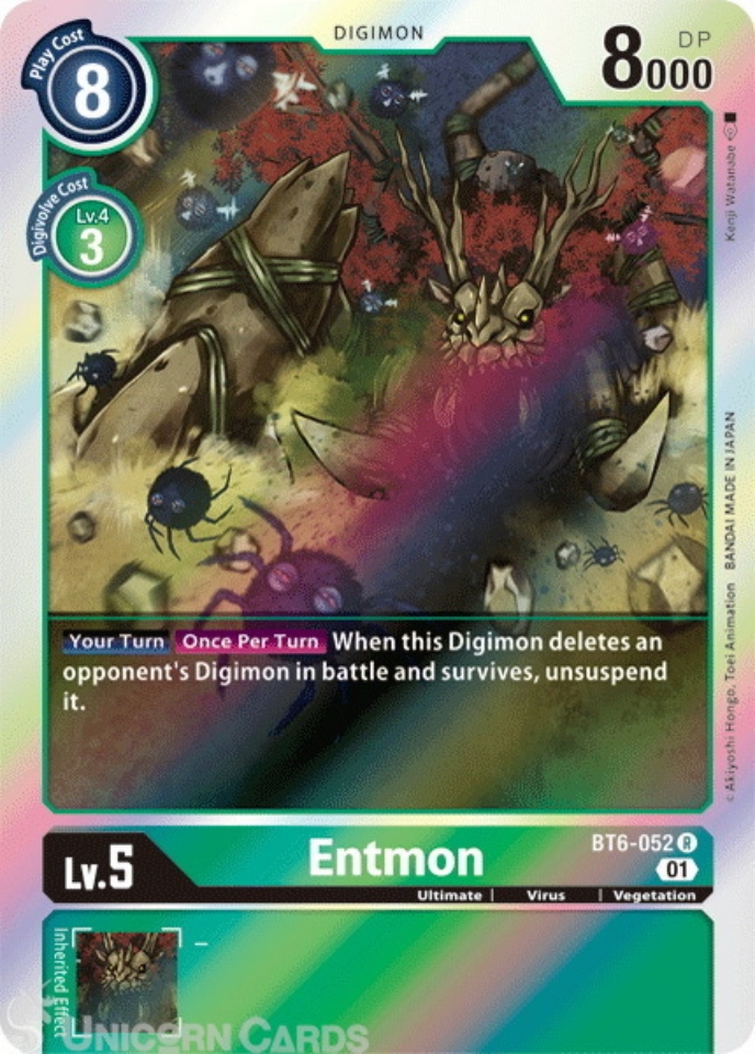 BT6-052 Entmon Rare Mint Digimon Card:: Unicorn Cards - YuGiOh ...