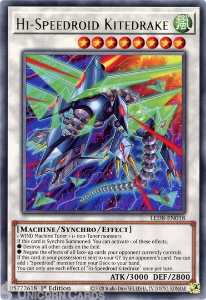 max number of cards in hand yugioh LED8-DE004 - High Speed Roid Cork Rifle - Ultra Rare - 1st Edition - German  - Legendary Duelist Synchro Storm main image 1