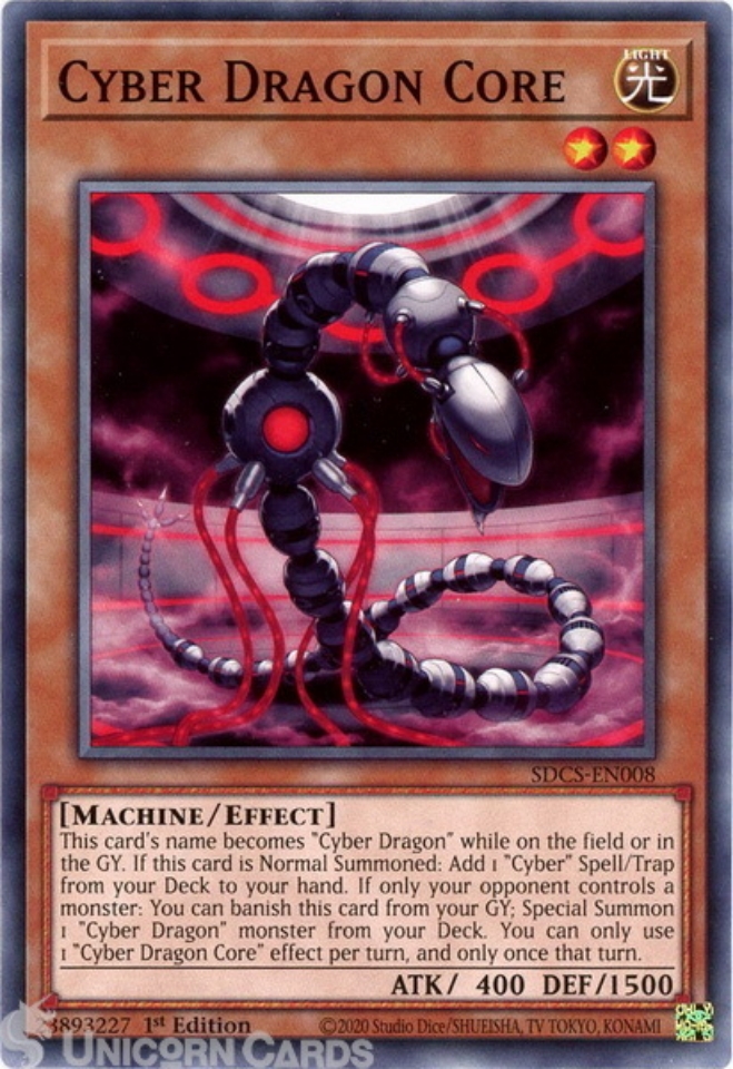 Cyber Dragon Core – SDCS-EN008 Common Card, 1st Edition, From Cyber Strike Structure Deck