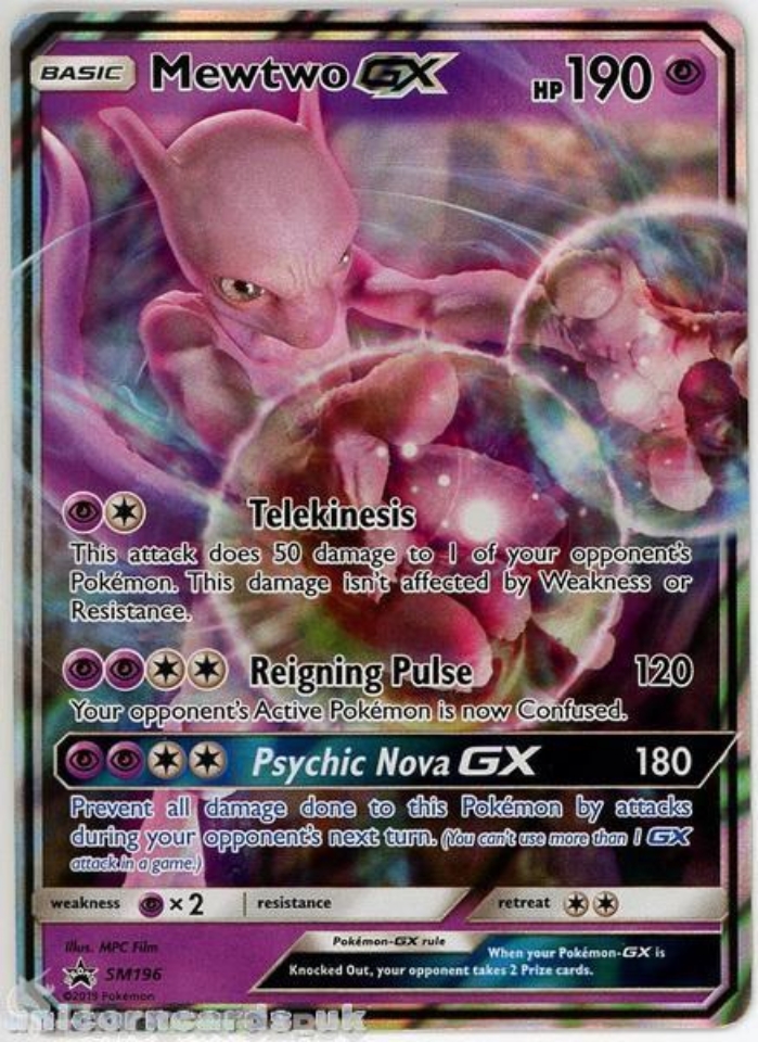 Mewtwo Gx Jumbo Oversized Sm196 Black Star Promo Rare Holo Mint Pokemon Card Unicorn Cards 