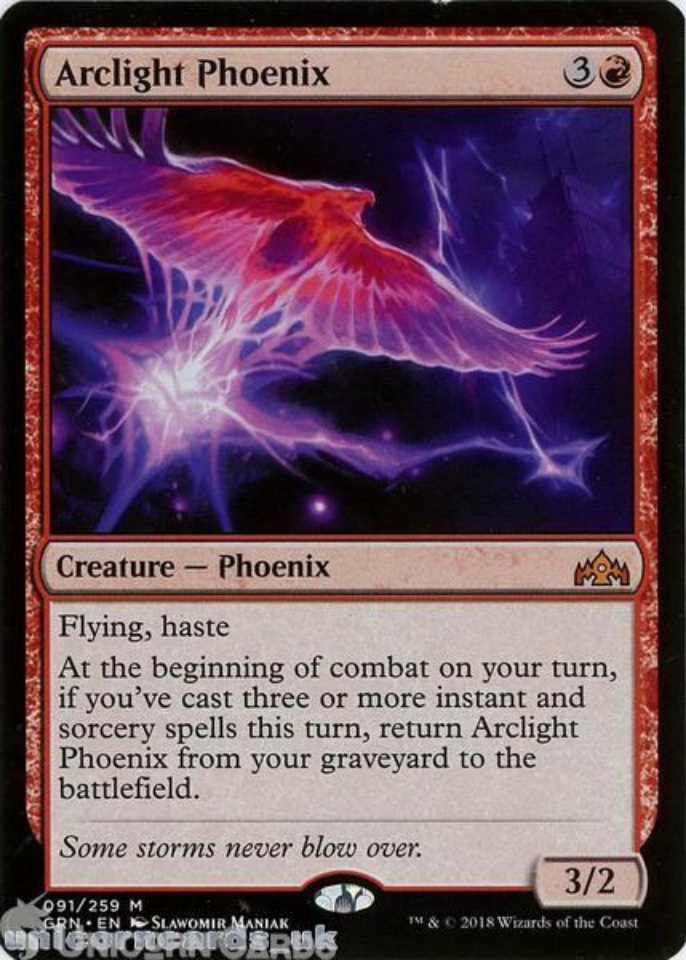 Arclight Phoenix Guilds of Ravnica GRN091 Mythic Rare Mint MTG Card Unicorn Cards YuGiOh