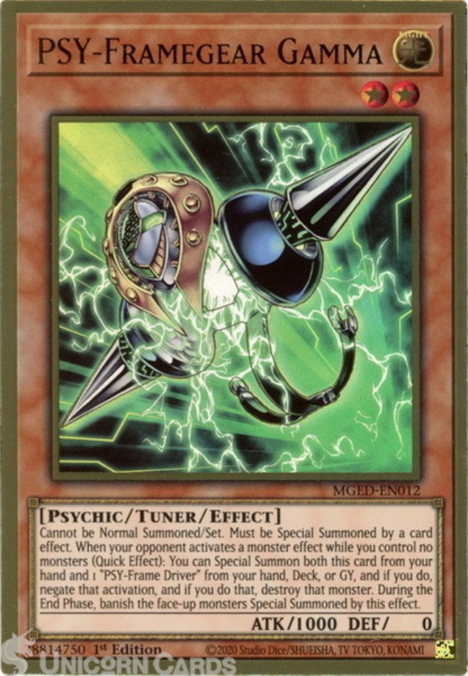 MGEDEN012 PSYFramegear Gamma Premium Gold Rare 1st Edition Mint