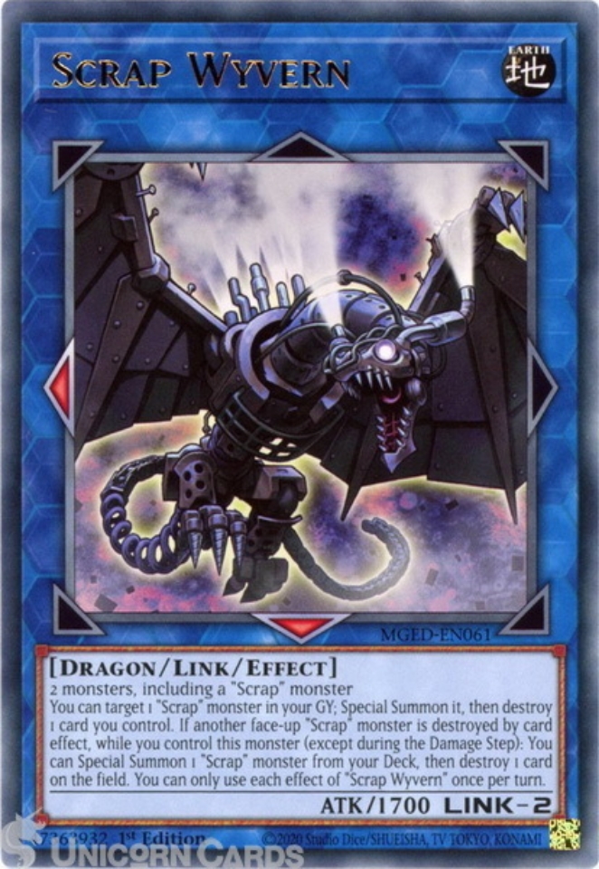 MGEDEN061 Scrap Wyvern Rare 1st Edition Mint YuGiOh Card Unicorn