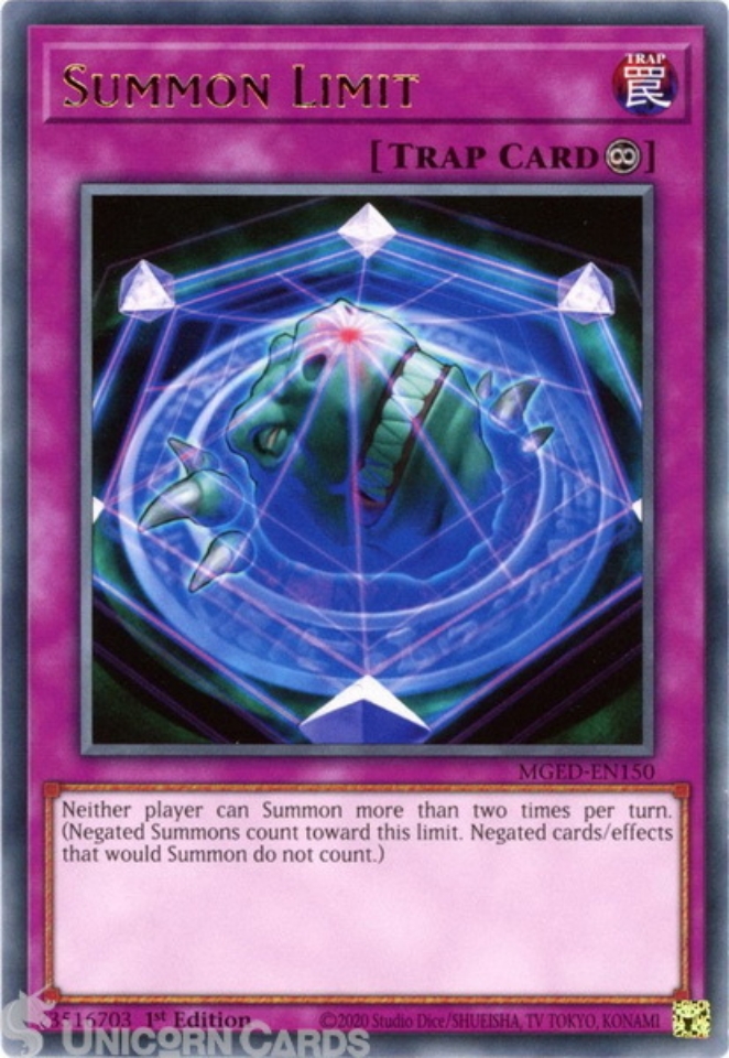 MGEDEN150 Summon Limit Rare 1st Edition Mint YuGiOh Card Unicorn